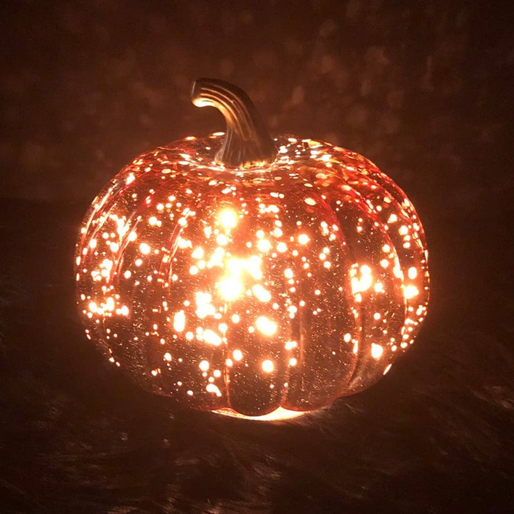 Stunning Lighted Glass Pumpkin~~NWT - Picture 3 of 3